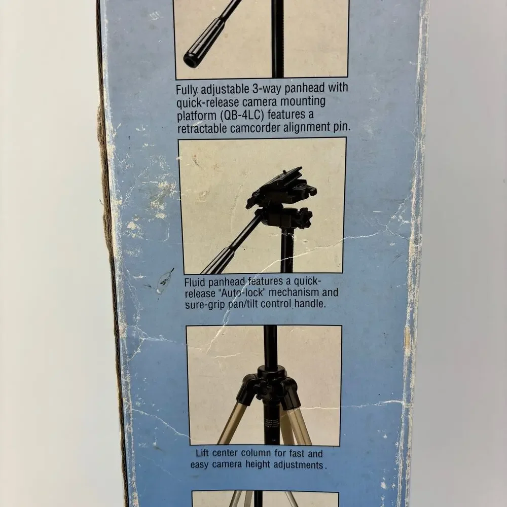 Velbon T-3500 Tripod Deluxe Lightweight Photo Video Camera Original Box